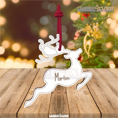 Bola de Natal - Rena Nome Personalizado