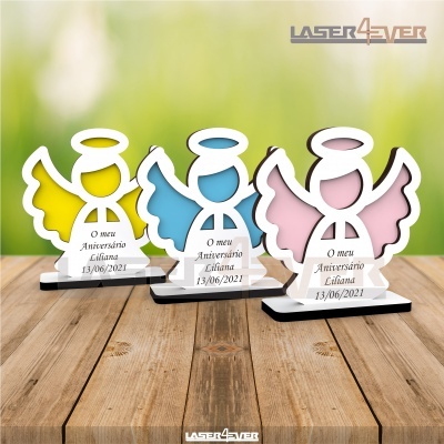 Lembrança Aniversário Anjo com fundo