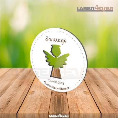 Íman Lembrança Baby Shower Círculo Anjo