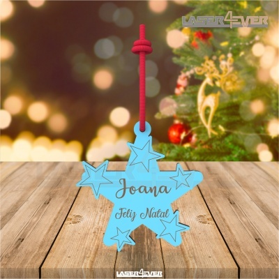 Bola de Natal - Estrela Nome Personalizado