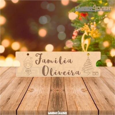 Placa Decorativa - Duende Nome Família Personalizado