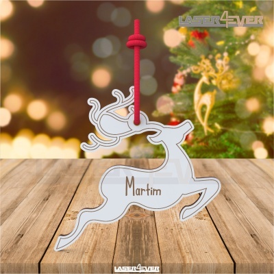 Bola de Natal - Rena Nome Personalizado