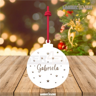 Bola de Natal - Estrelas Nome Personalizado