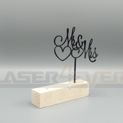 Topo de bolo para Casamento - Mr e MrS