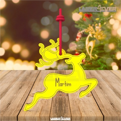 Bola de Natal - Rena Nome Personalizado