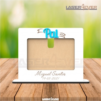 Moldura Pai - Nome e Data Personalizável