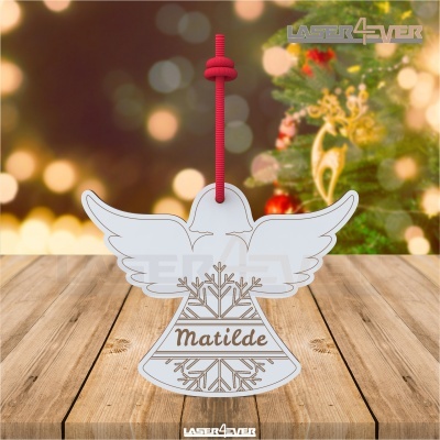 Bola de Natal - Anjo Nome Personalizado