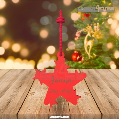 Bola de Natal - Estrela Nome Personalizado