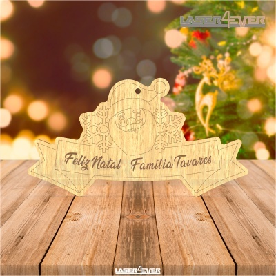 Placa Decorativa - Pai Natal Nome Família Personalizado