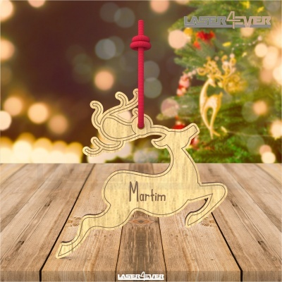 Bola de Natal - Rena Nome Personalizado