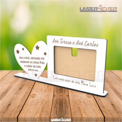 Moldura com Coração - Nome e Frase Personalizável