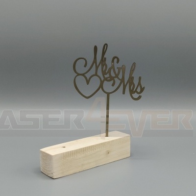 Topo de bolo para Casamento - Mr e MrS