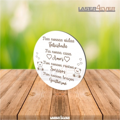 Íman Lembrança Baby Shower Círculo Ursinhos