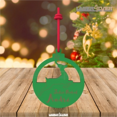 Bola de Natal - Renas Nome Personalizado