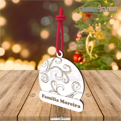 Bola de Natal - Nome Família Personalizado