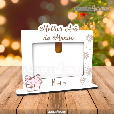 Moldura - Melhores Avós / Avó / Avô do mundo - Nome e Ano Personalizado