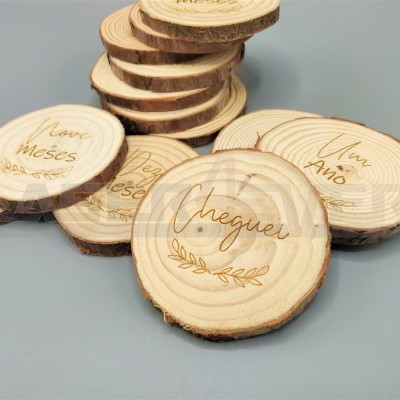 Rodelas madeira - 12 meses para bebés