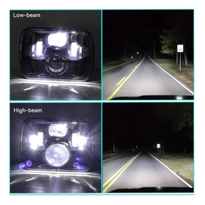 Par de Faróis LED 20x14CM