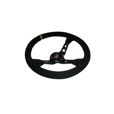 Volante BTR 350MM Alcântara Preto/Amarelo