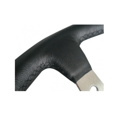 Volante BTR 350MM Pele Cinza/Amarelo