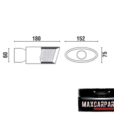 Ponteira de Escape Oval Perfurada Grande (045)