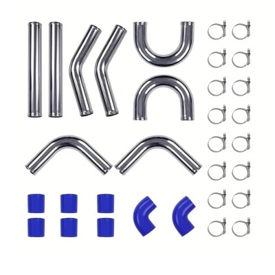 Kit Tubagens Intercooler 63mm Azul