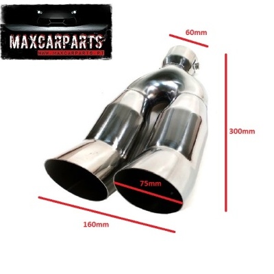 Ponteira de Escape Dupla Curva (320) DTM