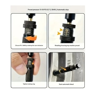 Kit 4 válvulas esvaziamento rápido pneus