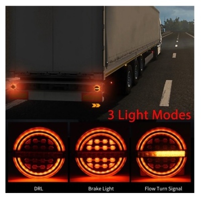 Par Farolins Traseiros Led 12\24V Redondos