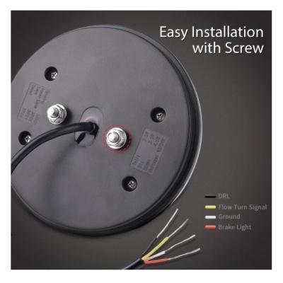 Par Farolins Traseiros Led 12\24V Redondos