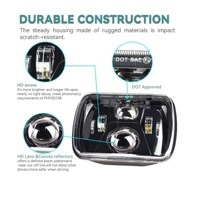 Par de Faróis LED 20x14CM