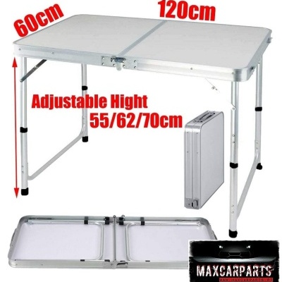 Mesa dobrável alumínio 120 x 60 cm