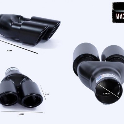 Ponteira Escape Dupla Preta Direita