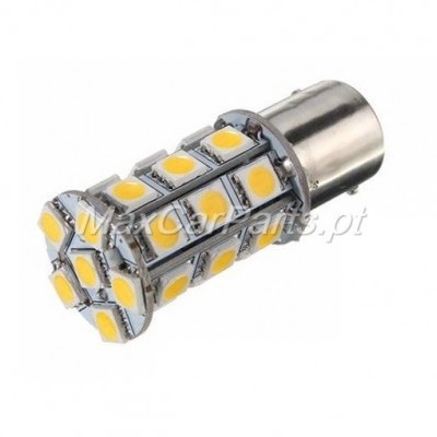 Lâmpada LED automóvel com vários LEDs amarelos em suporte cinza