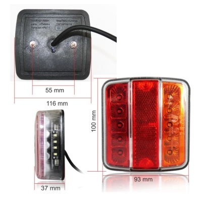 Par de Farolins Traseiros Led