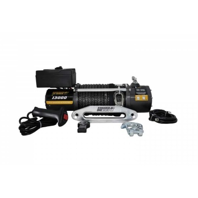 Guincho elétrico preto e cinzento com acessórios