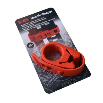 Suporte para pega Hi-Lift vermelho em embalagem de cartão