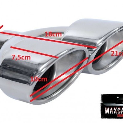 Ponteira de Escape Dupla Oval (3010)