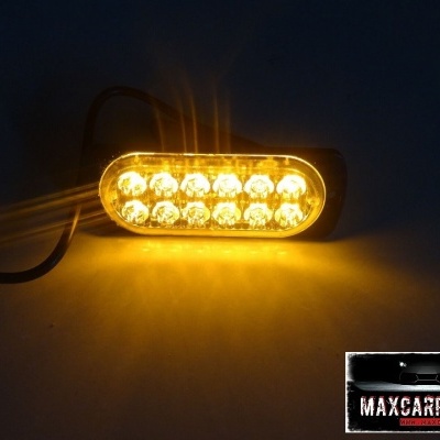 Strob Led Laranja Slim 12W