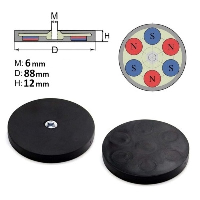 Suporte Magnético de Faróis Auxiliares 88mm