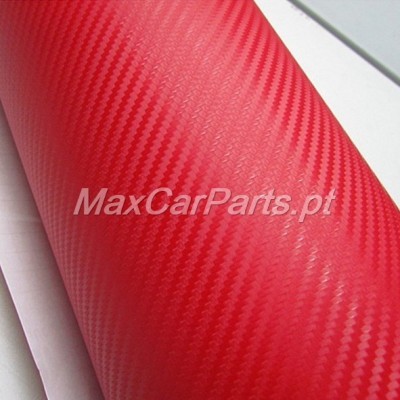 Rolo Película Carbono 3D Vermelho 50x200CM