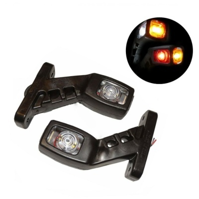 Par Marcador Led 12/24V Vermelho/Branco/ Laranja