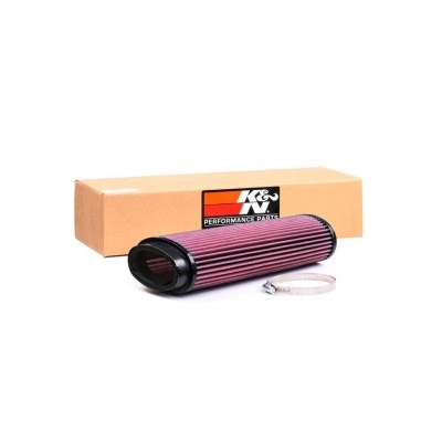 Filtro de ar automóvel rosa com caixa de papelão