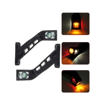 Par Marcador Led 12/24V Vermelho/Branco/ Laranja