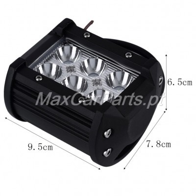 Farol Led 18W Mini Barra Leds