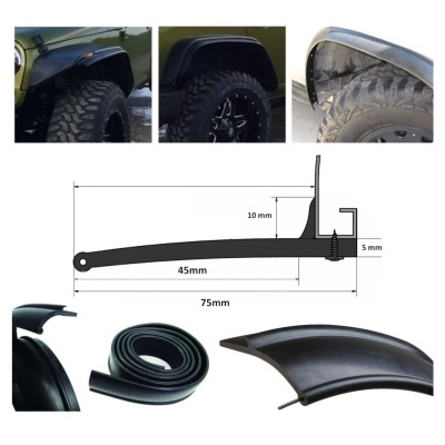 Abas de Roda Universais em Borracha 4,5CMX3M