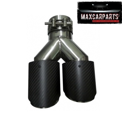 Ponteira Escape Dupla Carbono Direita