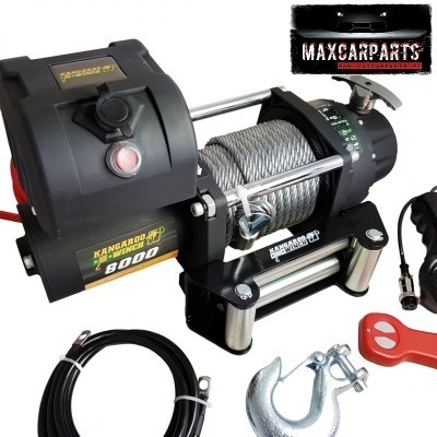 Guincho elétrico Kangaroo 8000 com acessórios e logótipo MAXCARPARTS