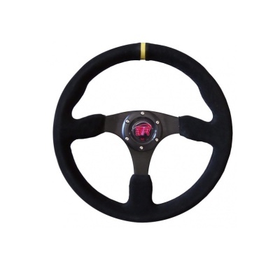 Volante BTR 350MM Alcântara Preto/Amarelo