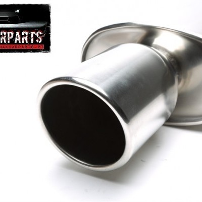 Escape automóvel em aço inox brilhante com logo MAXCARPARTS